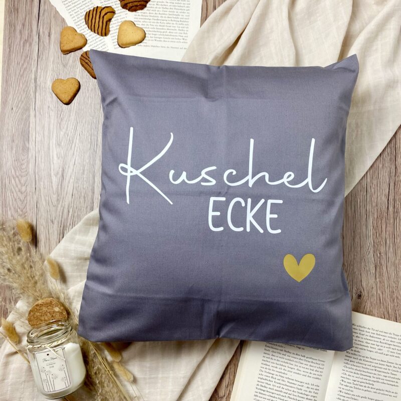 Kissenhülle Kuschelecke grau