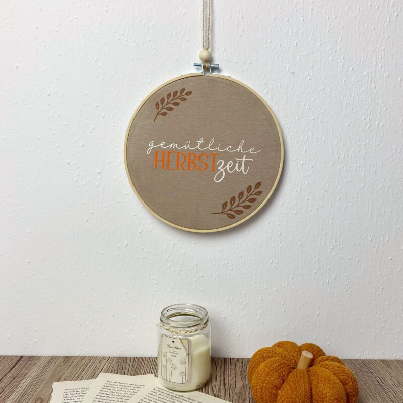 Stickrahmen gemütliche Herbstzeit