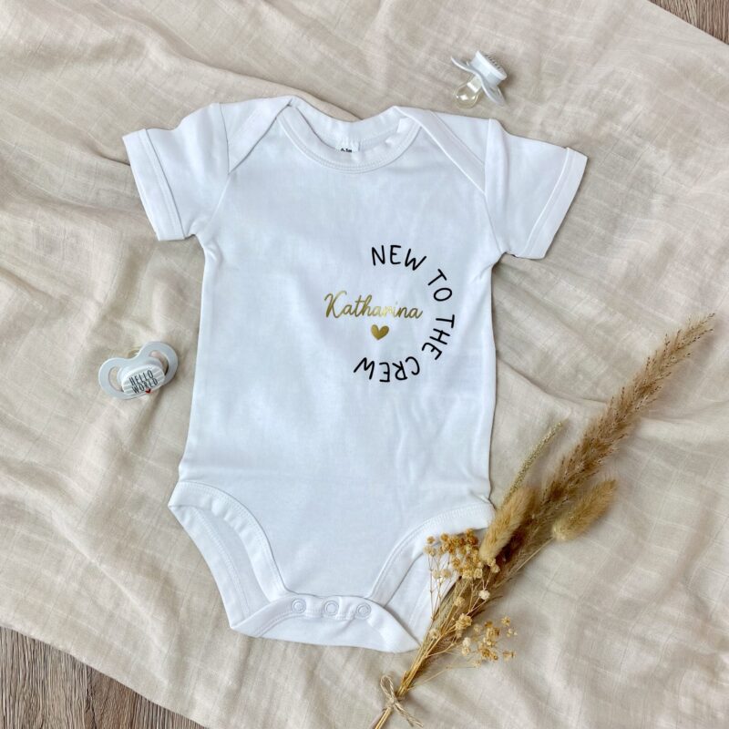 Babybody new to the crew personalisiert