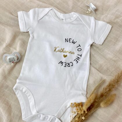 Babybody new to the crew personalisiert