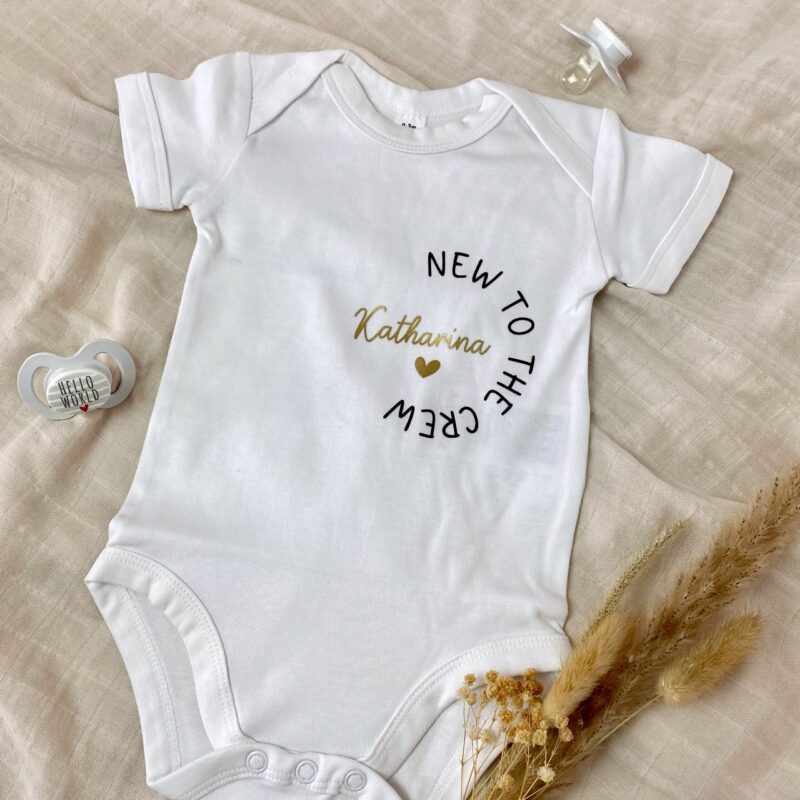 Babybody new to the crew personalisiert