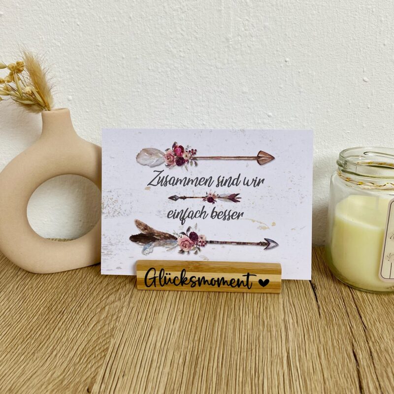 Bilderleiste aus Holz Glücksmoment