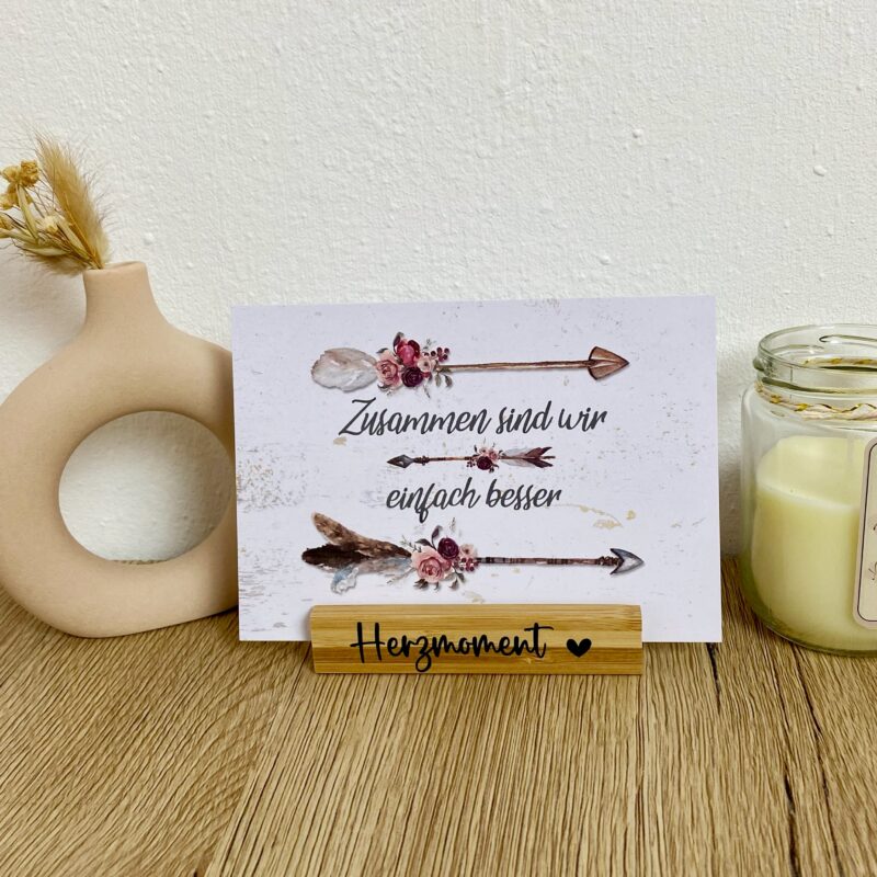 Bilderleiste aus Holz Herzmoment