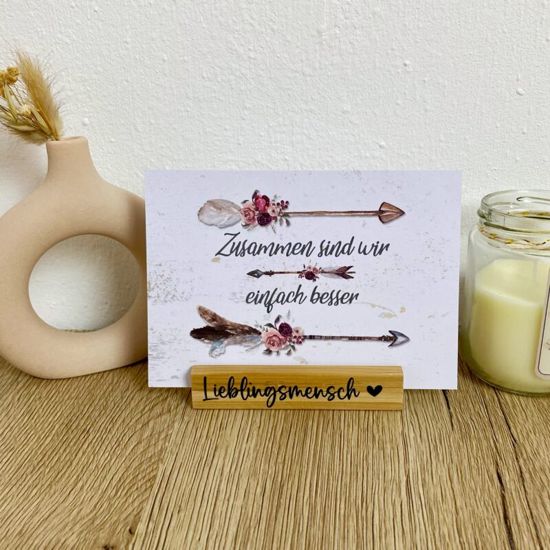 Bilderleiste aus Holz Lieblingsmensch