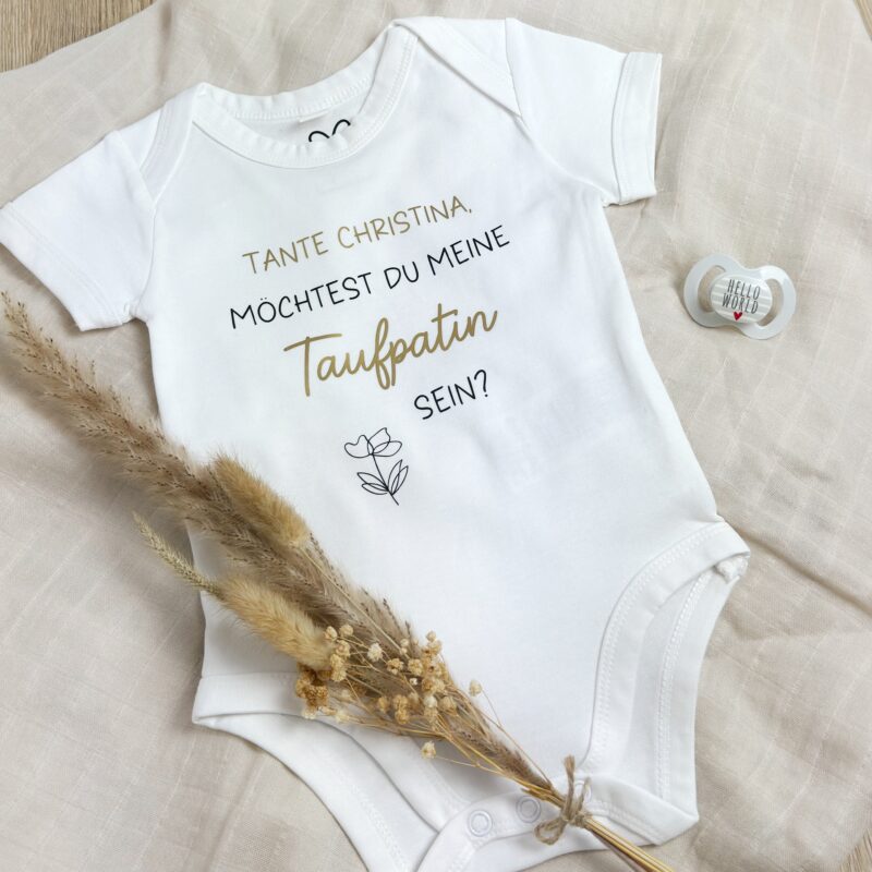 Babybody Taufpate/Taufpatin werden