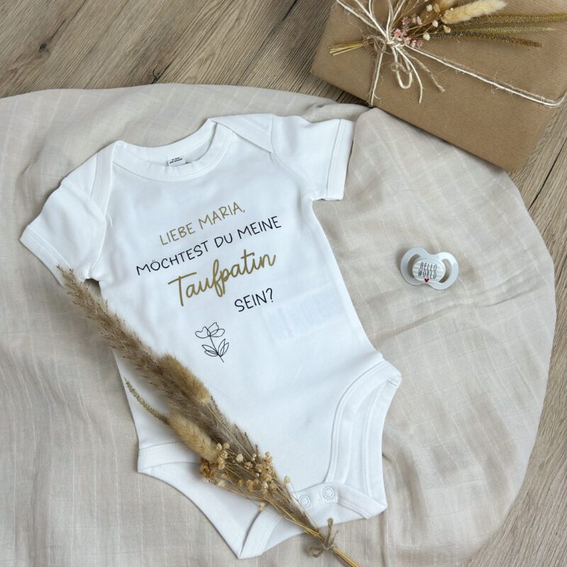 Babybody Taufpate/Taufpatin werden