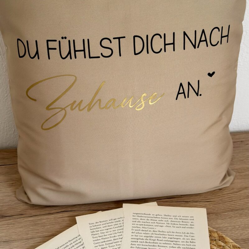 Kissenhülle du fühlst dich nach Zuhause an
